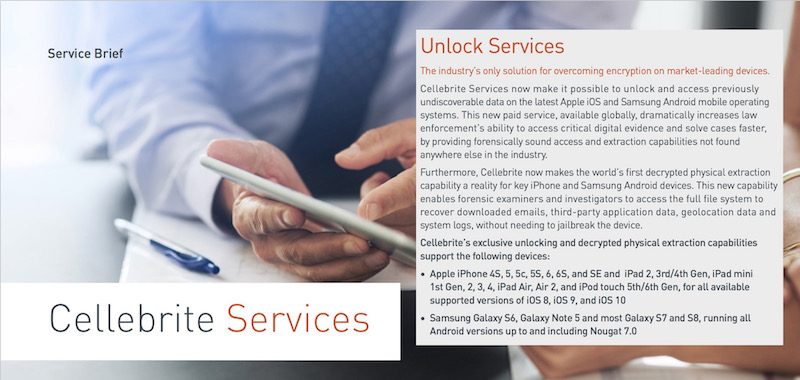 Cellebrite Unlock Services - CAIS