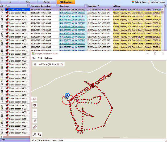 Perizia su Drone per estrarre coordinate e percorsi GPS
