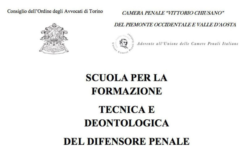 Scuola di Formazione Tecnica e Deontologica del Difensore Penale