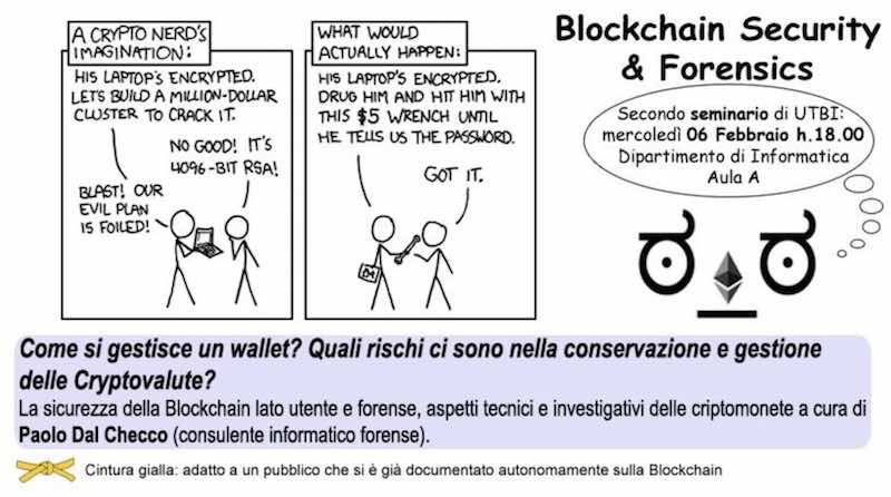 Conferenza UTBI su Blockchain Security and Forensics