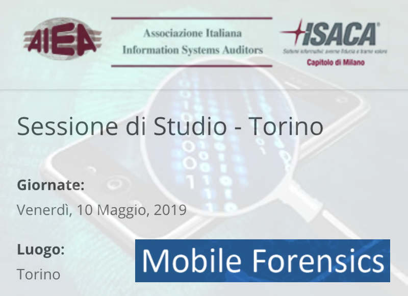 AIEA - Mobile Forensics a Torino