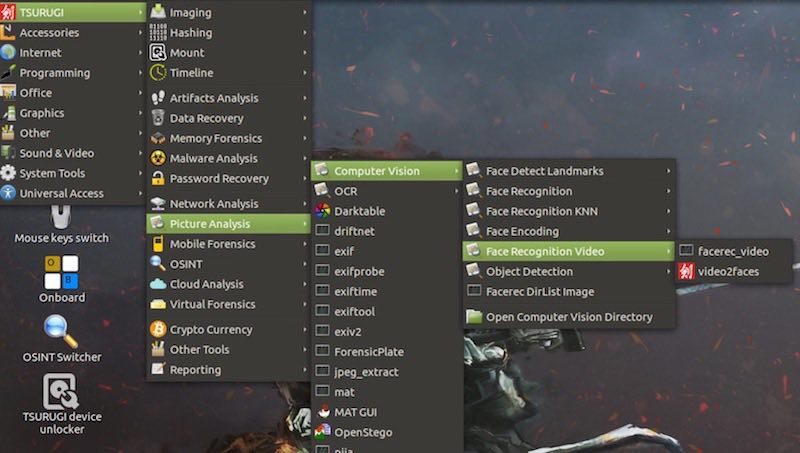 Tsurugi Linux - Face recognition e object detection