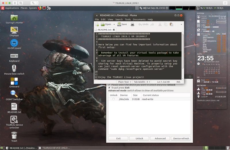 Tsurugi Linux su macchina virtuale