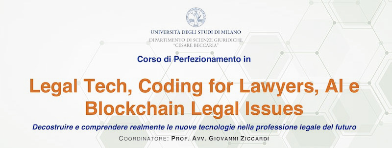 Corso LegalTech Università di Milano - Prof. Ziccardi