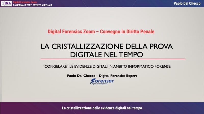 Copia forense e cristallizzazione della prova digitale nel tempo