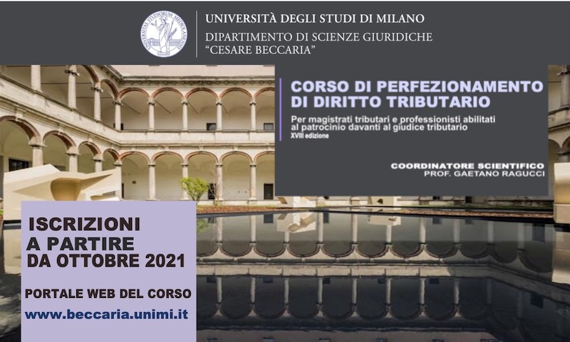 Corso di Perfezionamento per Magistrati Tributari - Università degli Studi di Milano