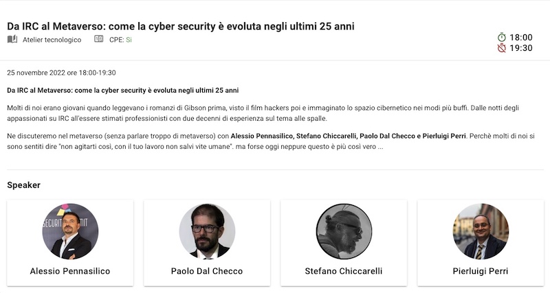 Cybersecurity nel Metaverso con CLUSIT