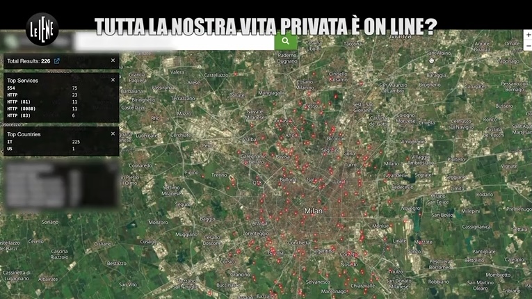 Trovare webcam aperte di sorveglianza pubbliche a Milano tramite Shodan