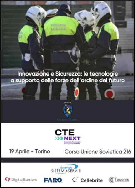 Innovazione e Sicurezza - le tecnologie a supporto delle forze dell’ordine del futuro