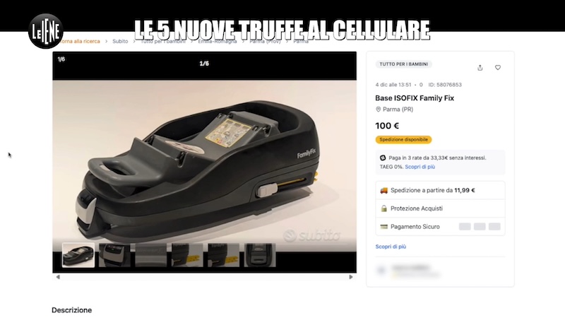Il servizio de Le Iene sull'annuncio su siti di vendita come Subito.it