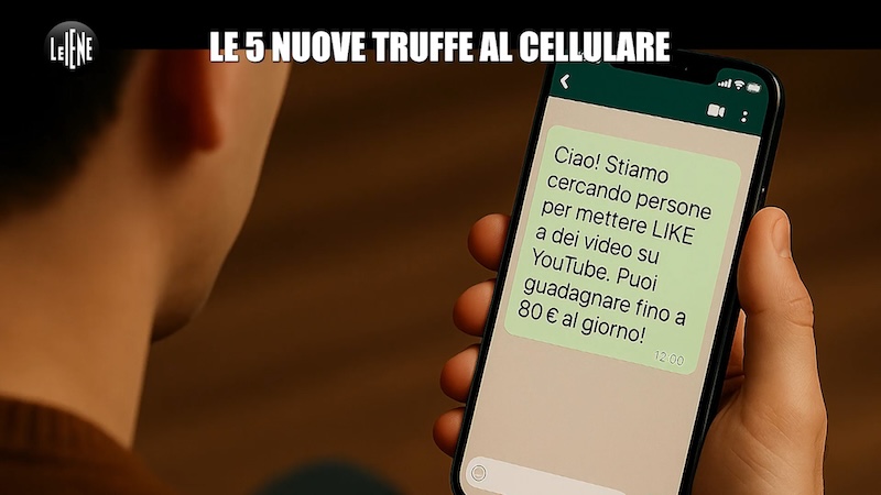 Le Iene e la truffa del task scam con like su post o prodotti