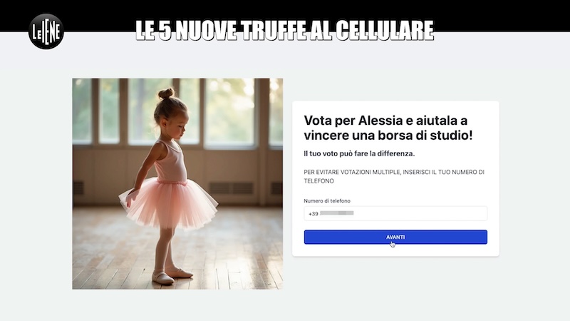 Servizio TV de Le Iene sulla votazione del concorso per la nipote e furto Whatsapp