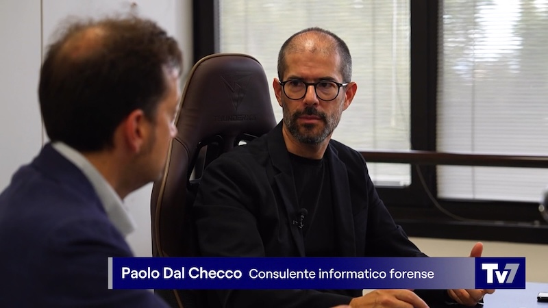 Paolo Dal Checco per Rai1 su TV7 nel servizio sulle telecamere di sorveglianza vendute su Telegram