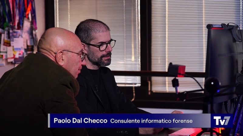 Paolo Dal Checco e il giornalista Alessandro Gaeta su TV7