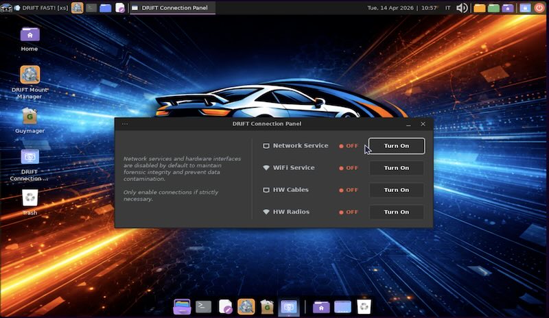 DRIFT Linux Network Connections Panel