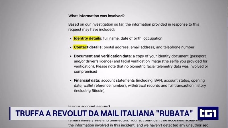 Servizio sul Data Breach Revolut con Paolo Dal Checco - Informatico Forense